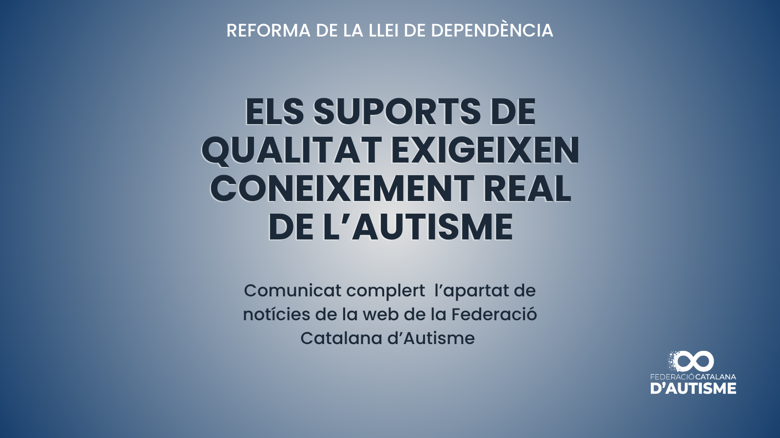 La reforma de les lleis de discapacitat i dependència incorpora la formació especialitzada en autisme